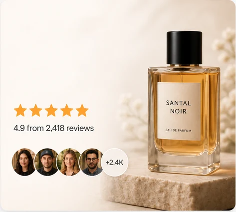 Creative example illustrating ratings & reviews